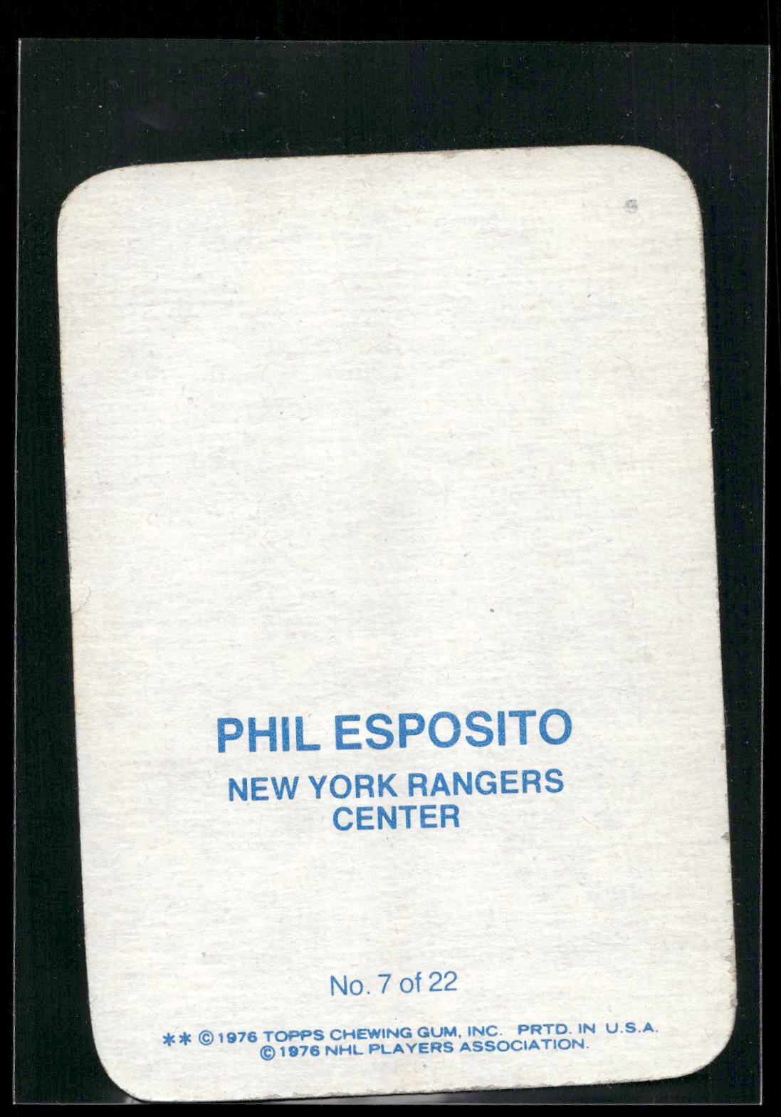 1976-77 Topps #7 Phil Esposito Glossy Inserts