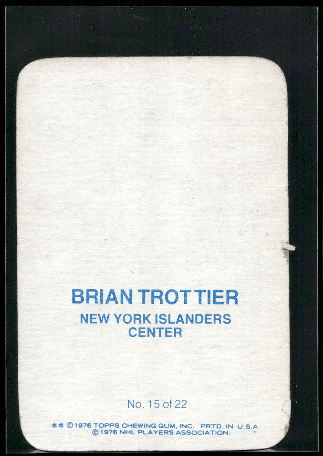 1976-77 Topps #15 Bryan Trottier Glossy Inserts