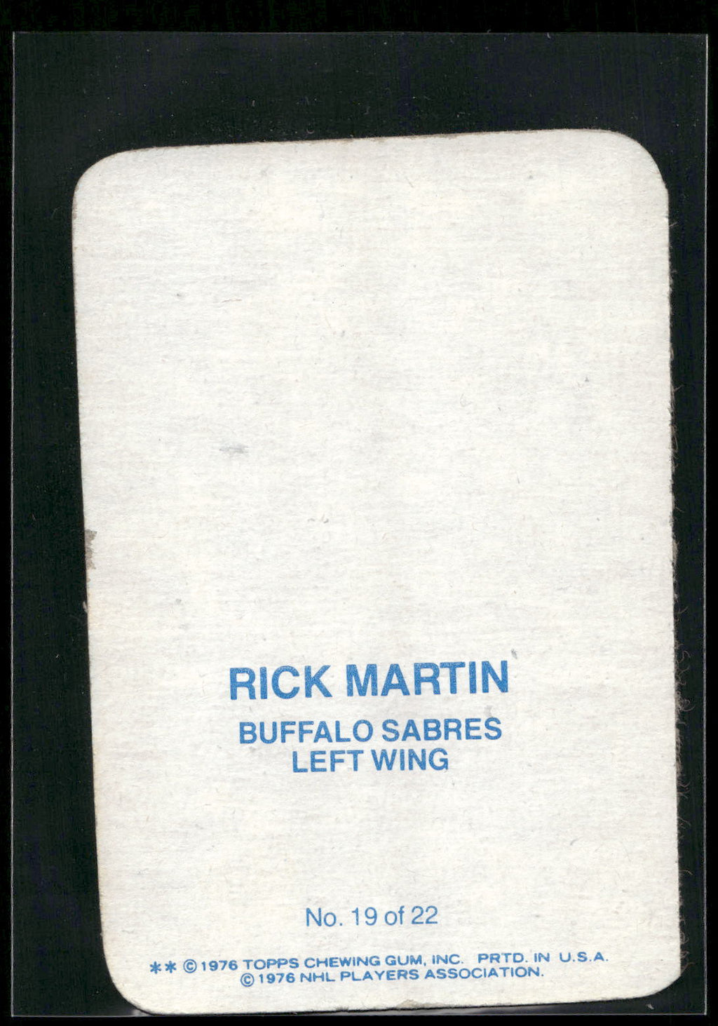 1976-77 Topps #19 Rick Martin Glossy Inserts