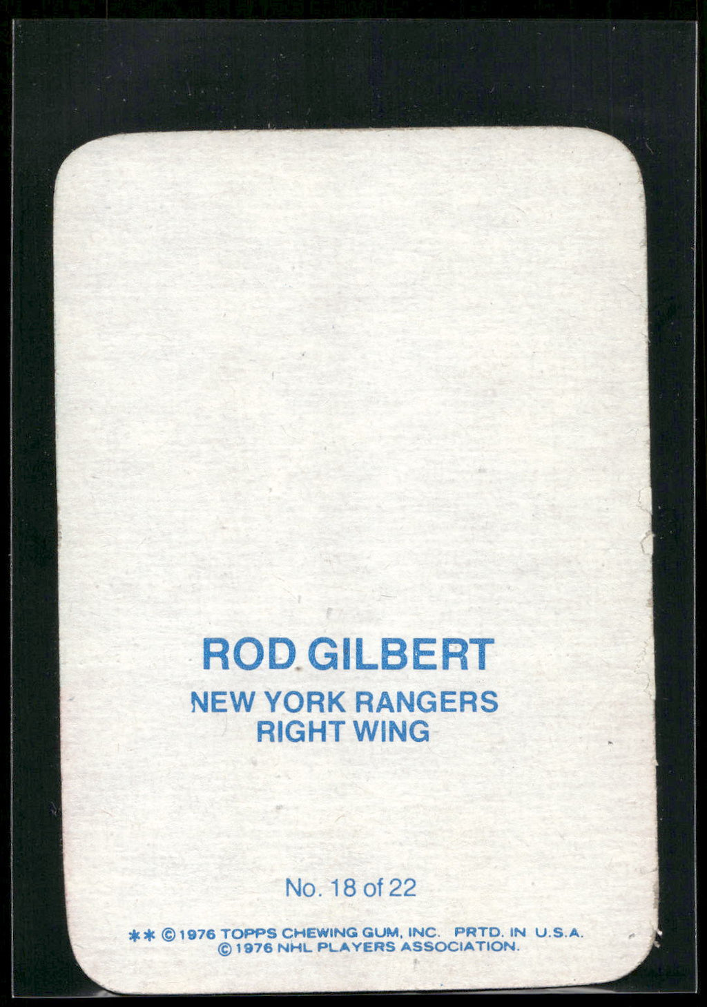 1976-77 Topps #18 Rod Gilbert Glossy Inserts