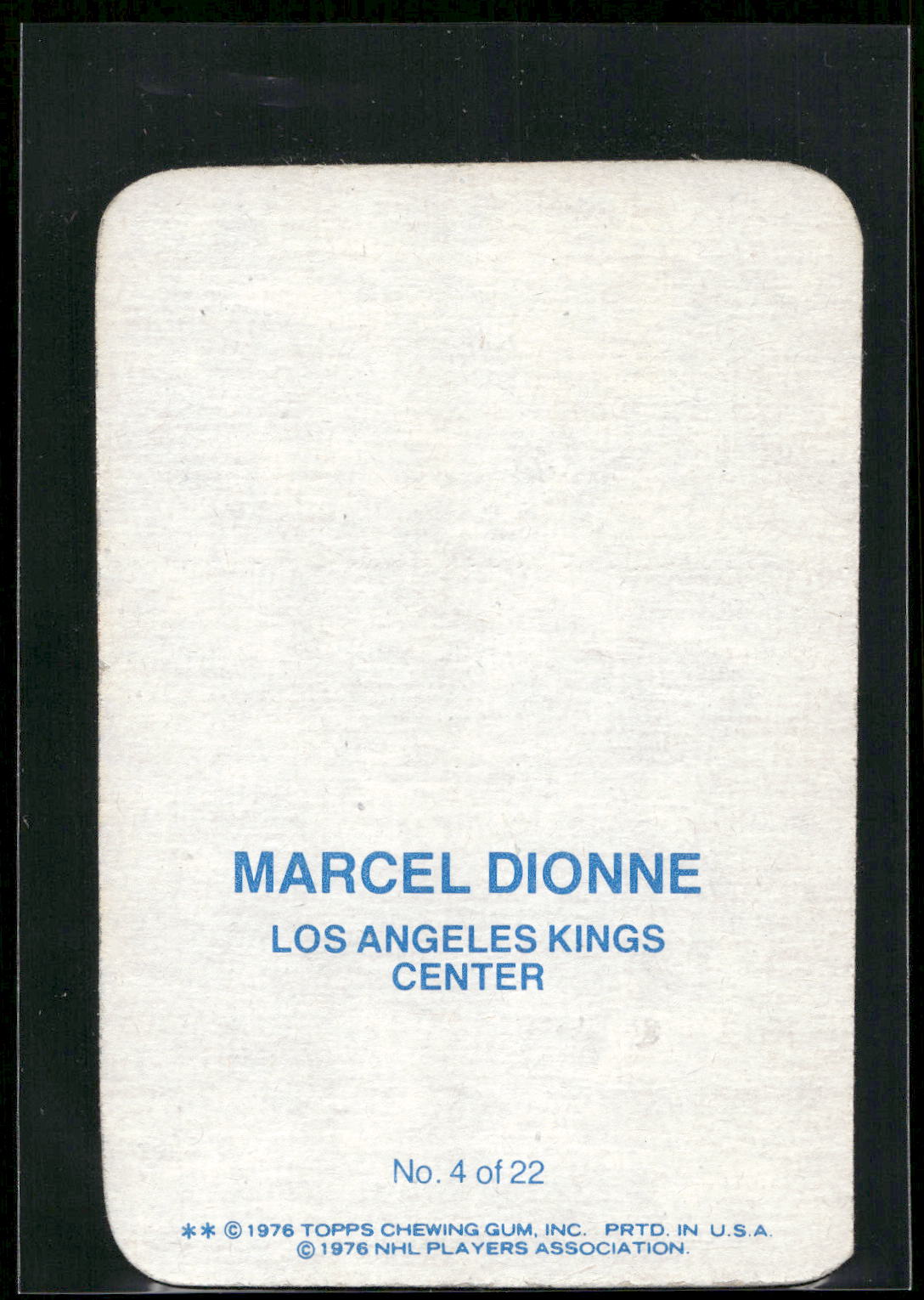 1976-77 Topps #4 Marcel Dionne Glossy Inserts