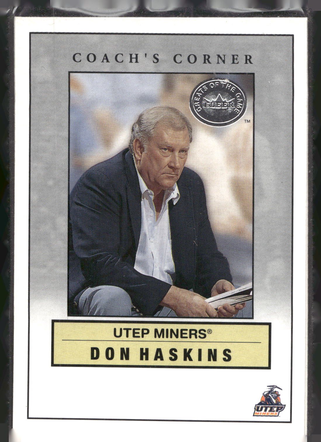 2001 Fleer Greats of the Game #4 CC Don Haskins Coach's Corner