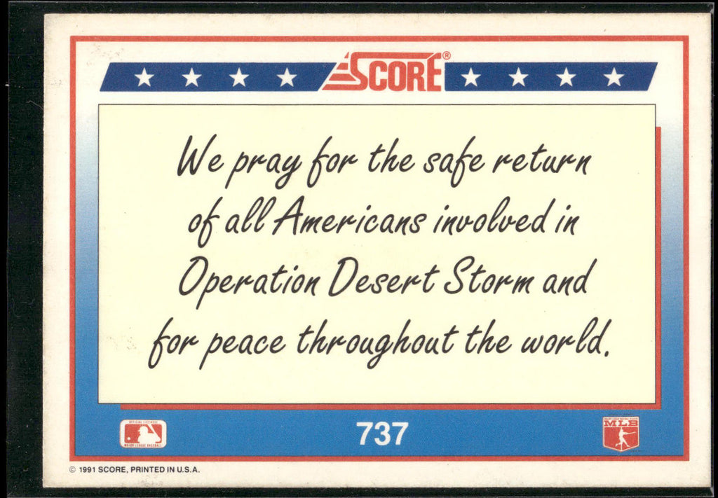 1991 Score #737a American Flag