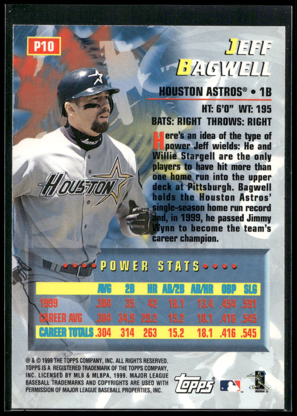 2000 Topps #P10 Jeff Bagwell Power Players
