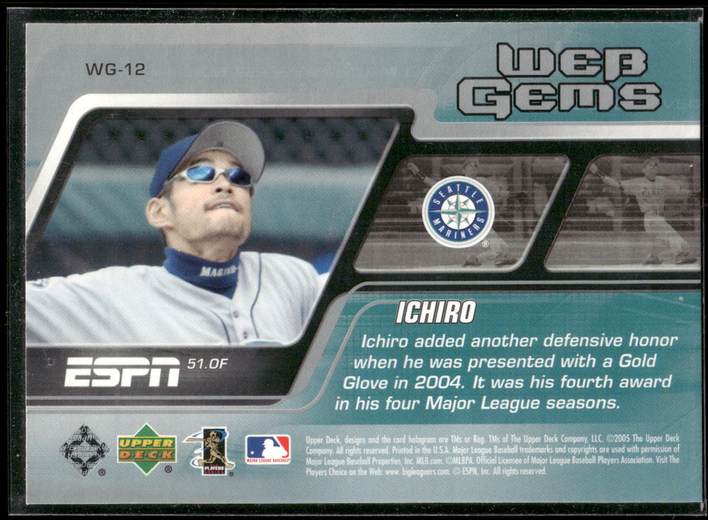2005 Upper Deck ESPN #WG-12 Ichiro Suzuki Web Gems