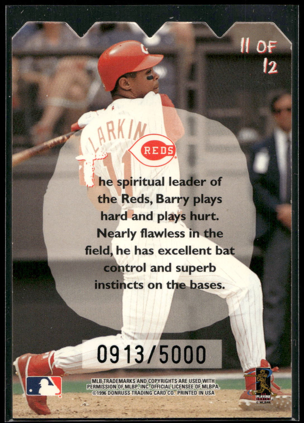 1997 Leaf #11 Barry Larkin Knothole Gang #/5000