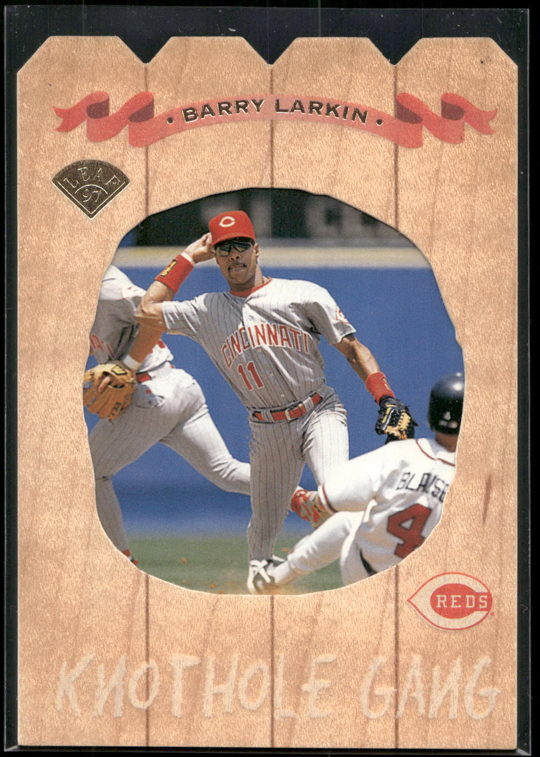 1997 Leaf #11 Barry Larkin Knothole Gang #/5000