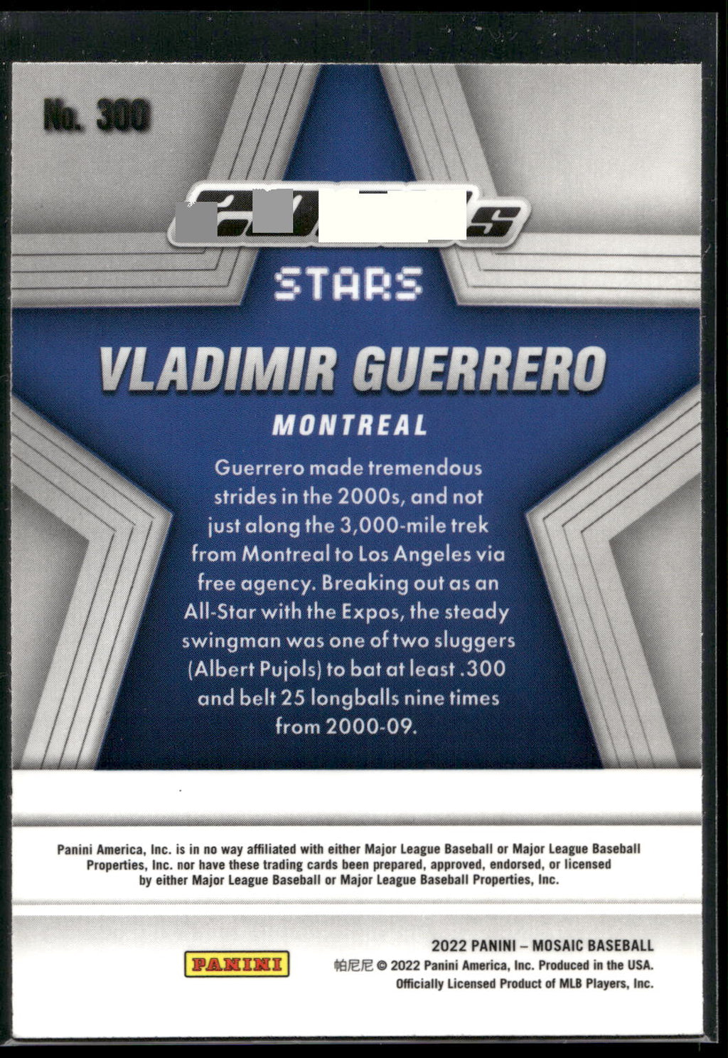 2022 Panini Mosaic #300 Vladimir Guerrero
