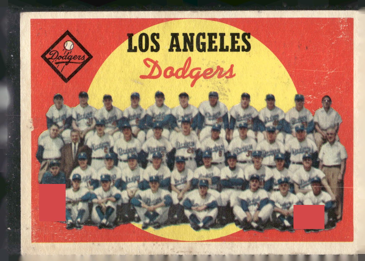1959 Topps #457 Dodgers Team Card / Sixth Series Checklist: 430-495