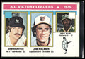 1976 Topps #200 1975 AL Victory Leaders (Jim Hunter / Jim Palmer / Vida Blue)