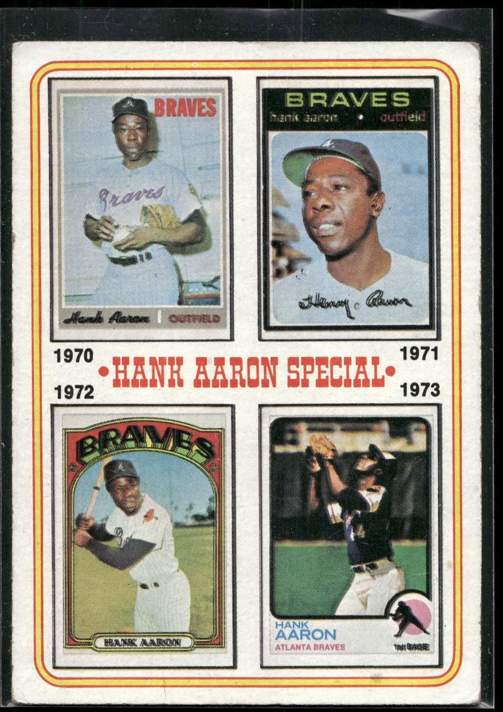 1974 Topps #6 Hank Aaron Special: 1970-1973
