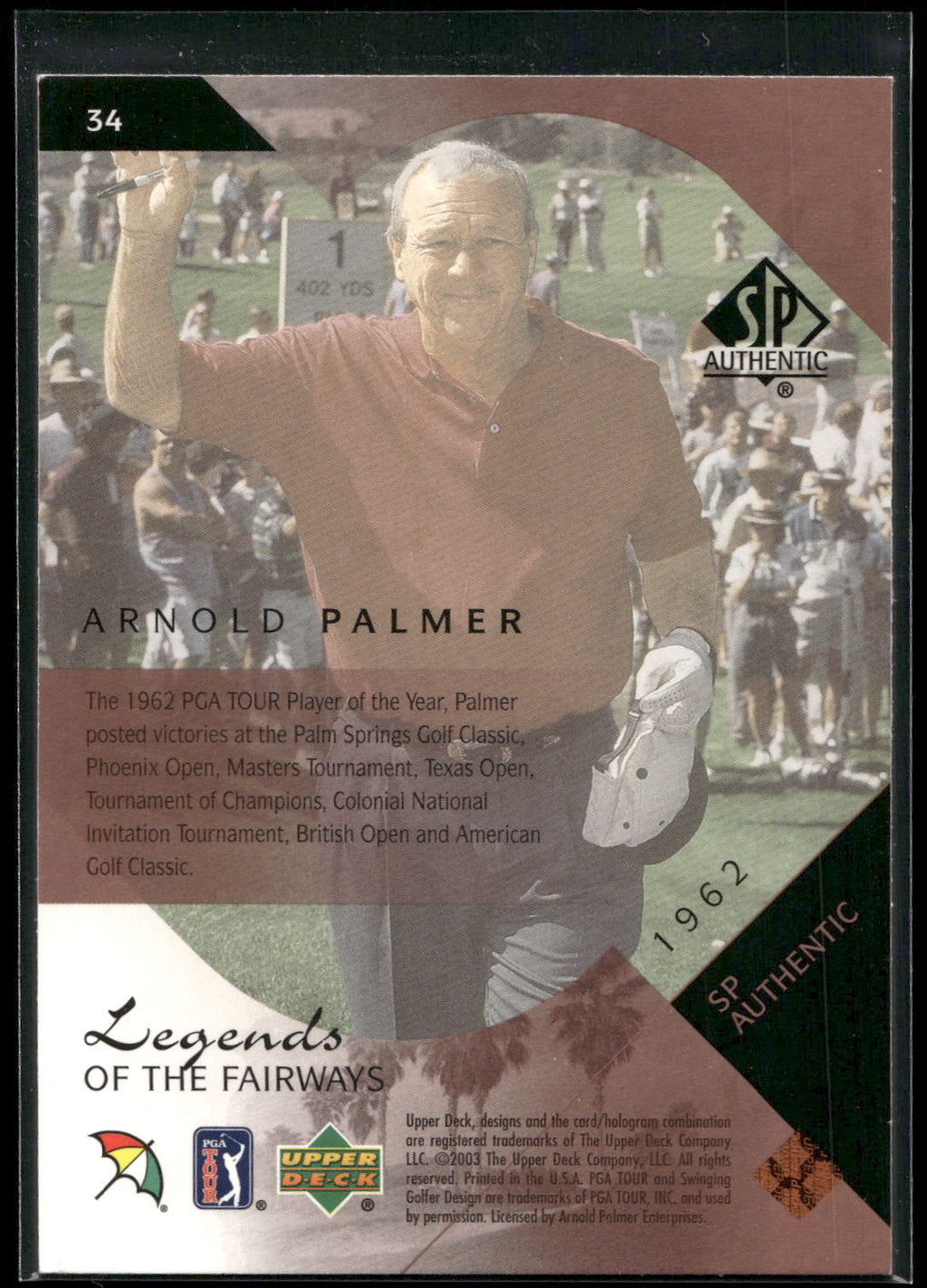 2003 SP Authentic #34 Arnold Palmer