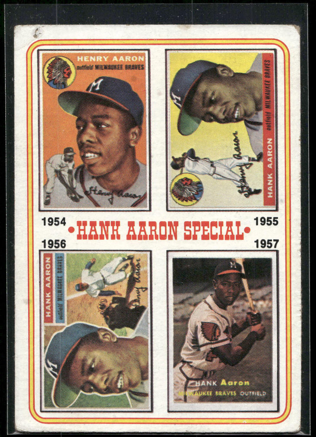 1974 Topps #2 Hank Aaron Special: 1954-1957