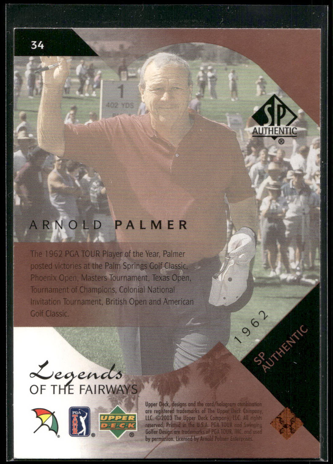 2003 SP Authentic #34 Arnold Palmer