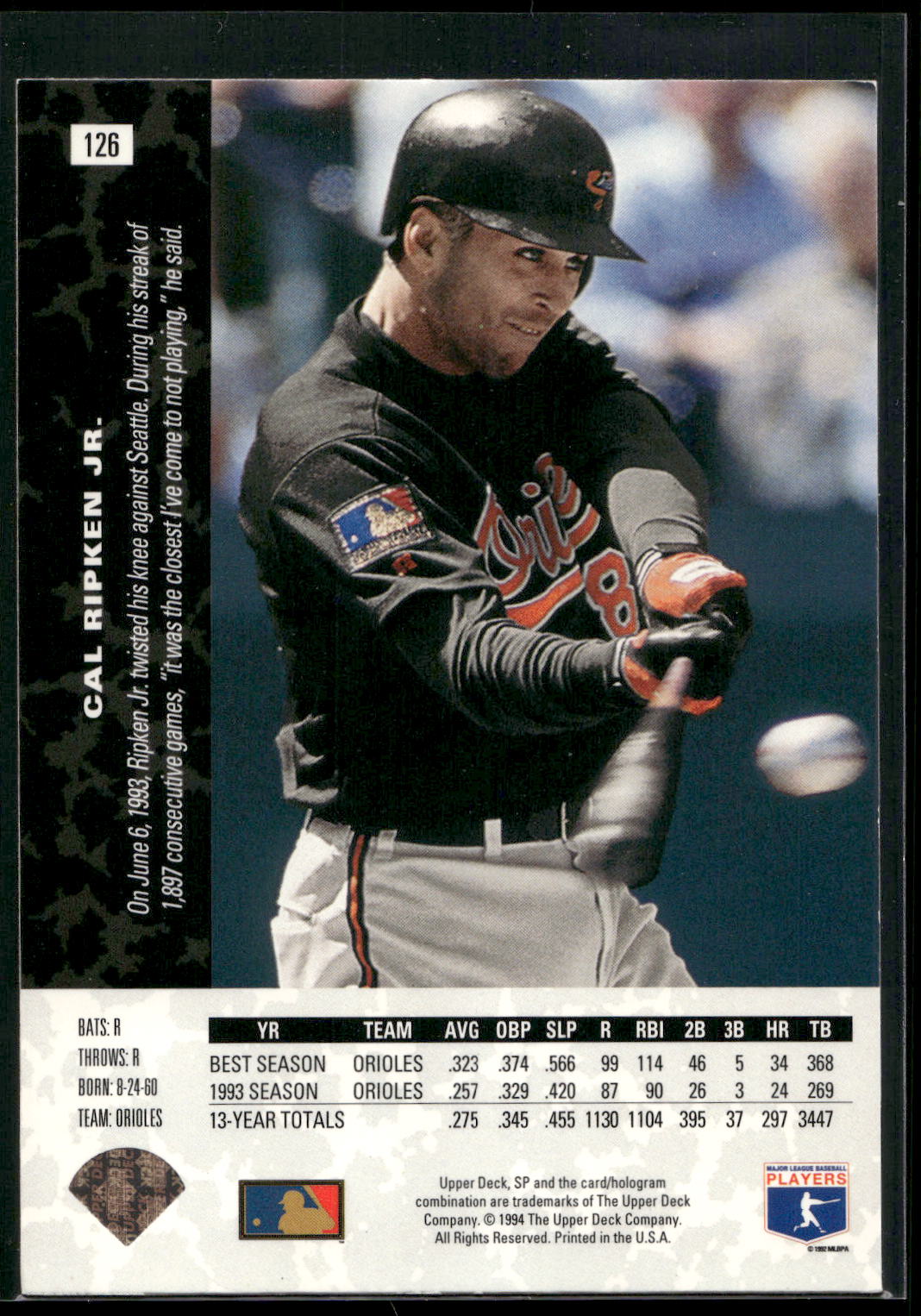 1994 SP #126 Cal Ripken Jr.