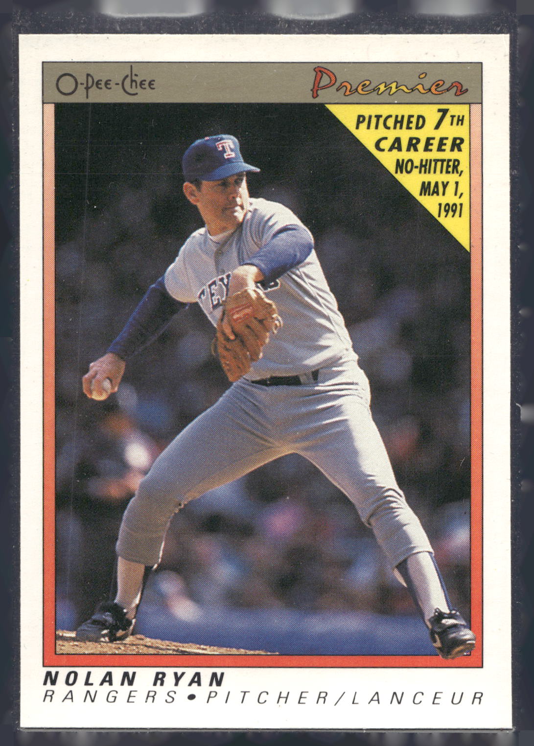 1991 O-Pee-Chee Premier #102 Nolan Ryan