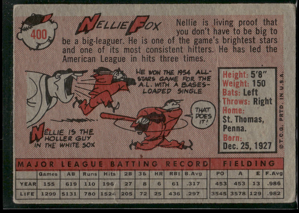 1958 Topps #400 Nellie Fox