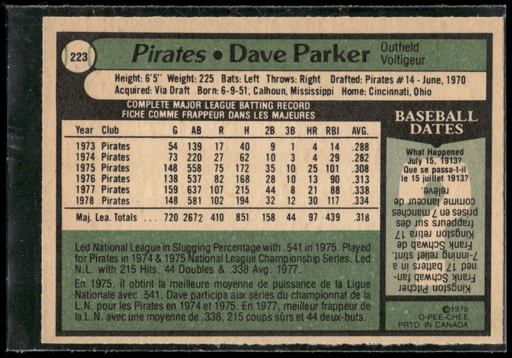 1979 Topps #430 Dave Parker