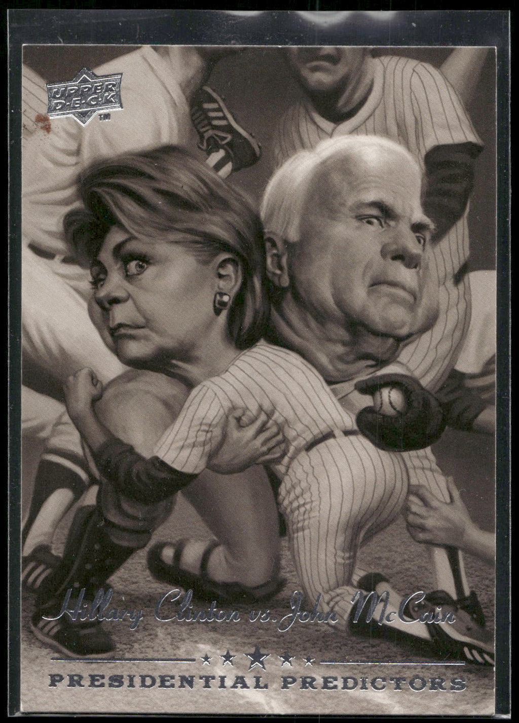 2008 Upper Deck #PP-13A John McCain / Hillary Clinton Presidential Predictors