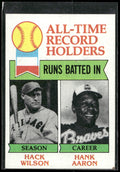 1979 Topps #412 All-Time Record Holders: RBI (Hack Wilson / Hank Aaron) ATRH