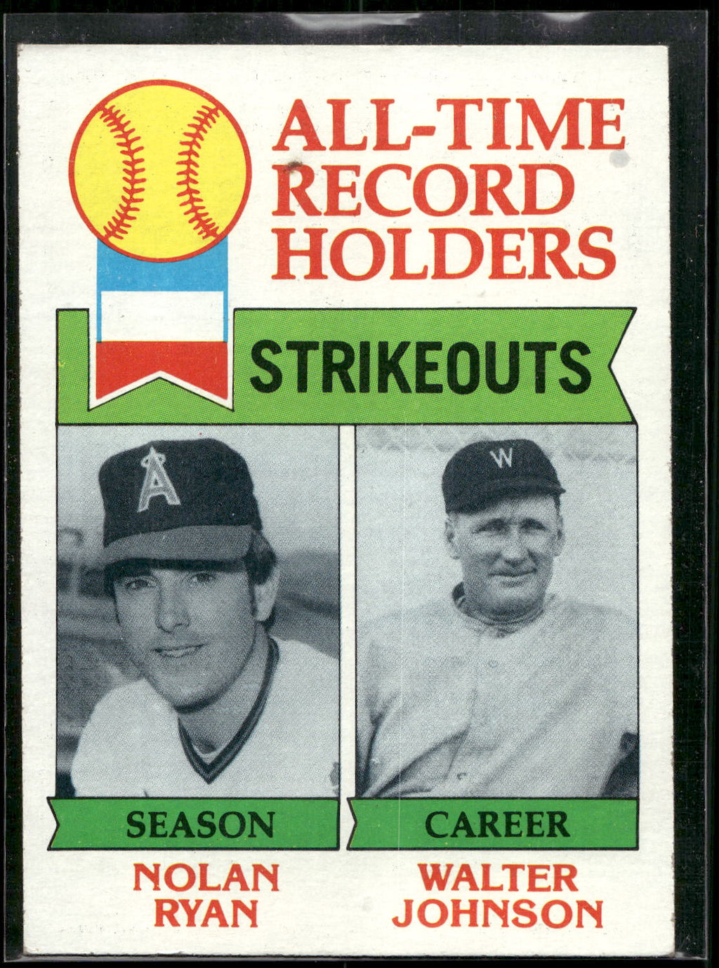 1979 Topps #417 (Nolan Ryan / Walter Johnson) ATRH,