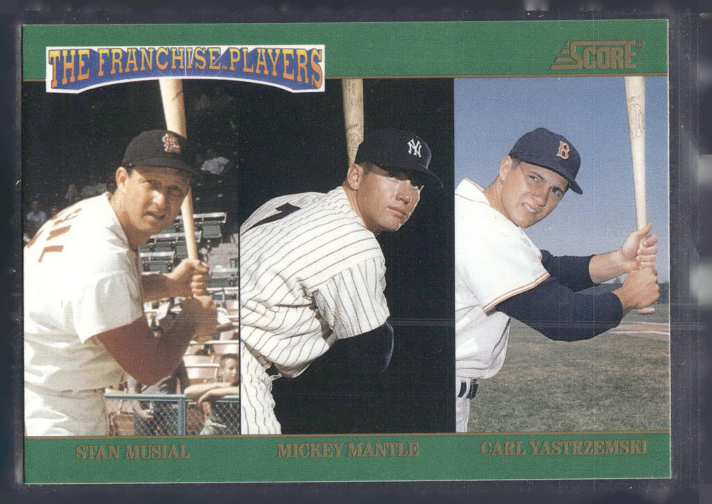 1992 Score #4 Stan Musial / Mickey Mantle / Carl Yastrzemski The Franchise