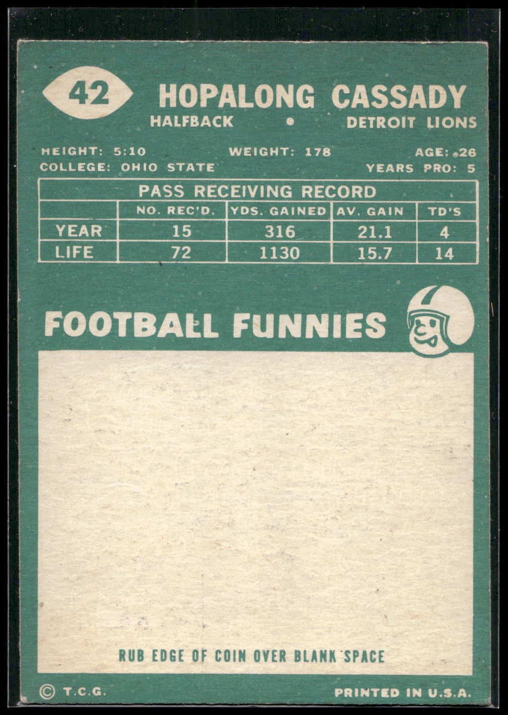 1960 Topps #42 Hopalong Cassady