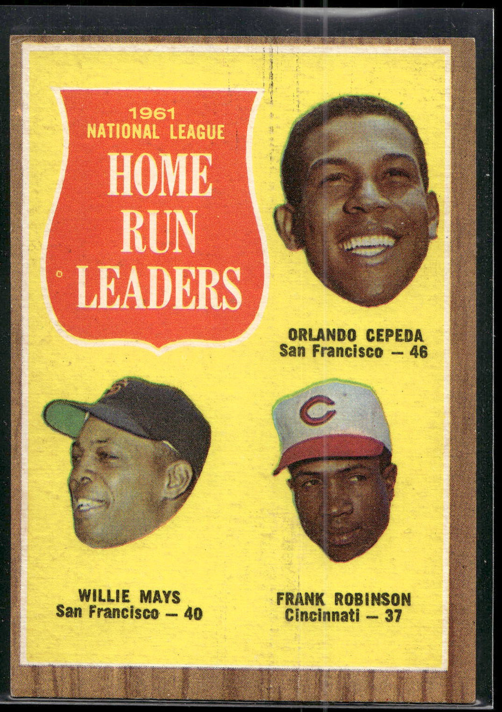 1962 Topps #54 (Orlando Cepeda / Willie Mays / Frank Robinson)
