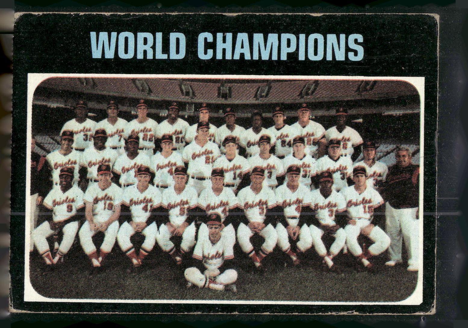 1971 Topps #1 1970 World Champions (Baltimore Orioles)