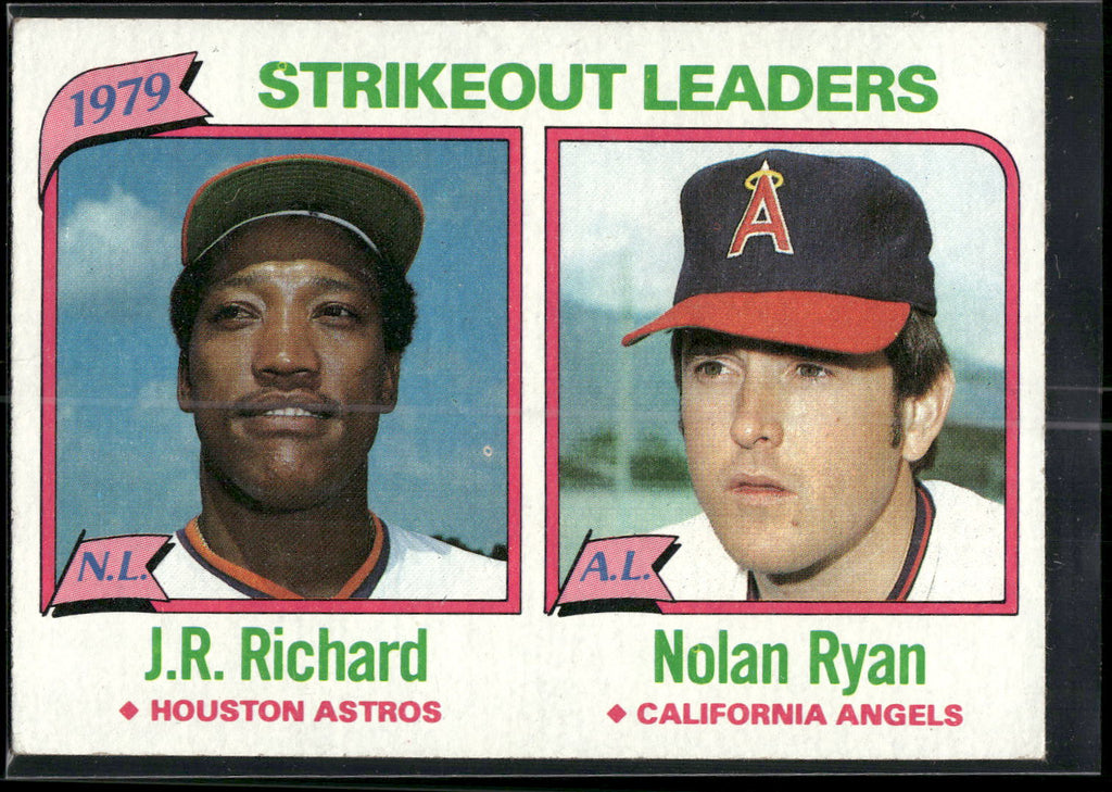 1980 Topps #206 1979 Strikeout Leaders (J.R. Richard / Nolan Ryan)