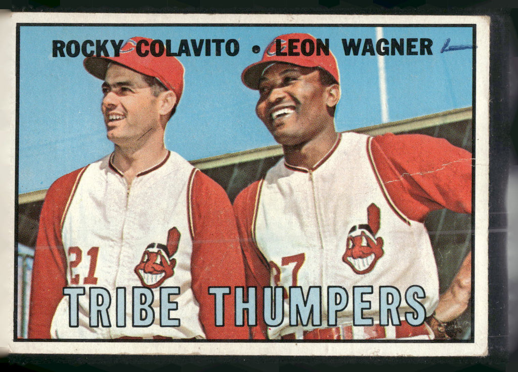 1967 Topps #109 Tribe Thumpers (Rocky Colavito / Leon Wagner)