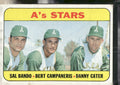 1969 Topps #556 A's Stars (Sal Bando / Bert Campaneris / Danny Cater)
