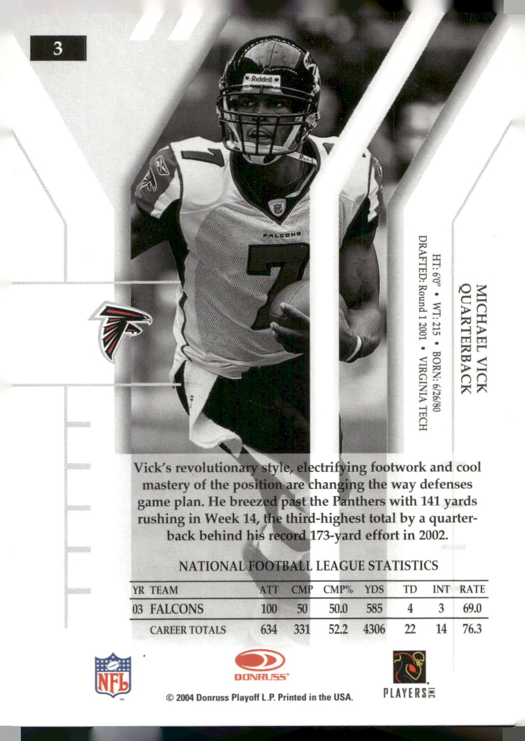 2004 Donruss Elite #3 Michael Vick