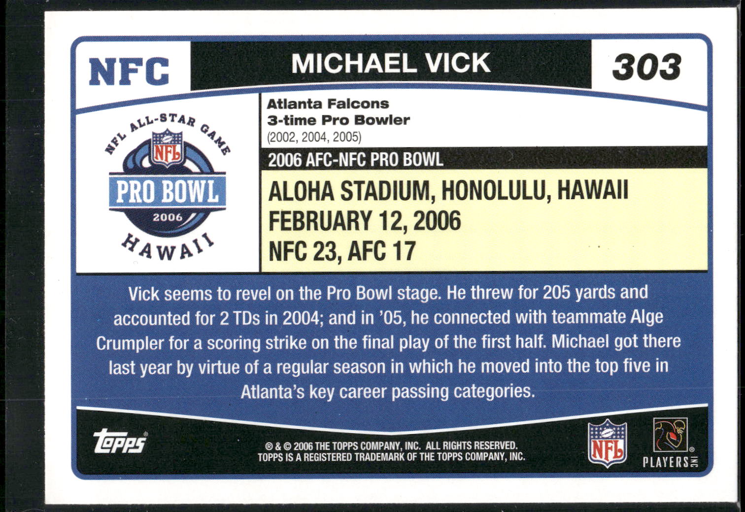 2006 Topps #303 Michael Vick