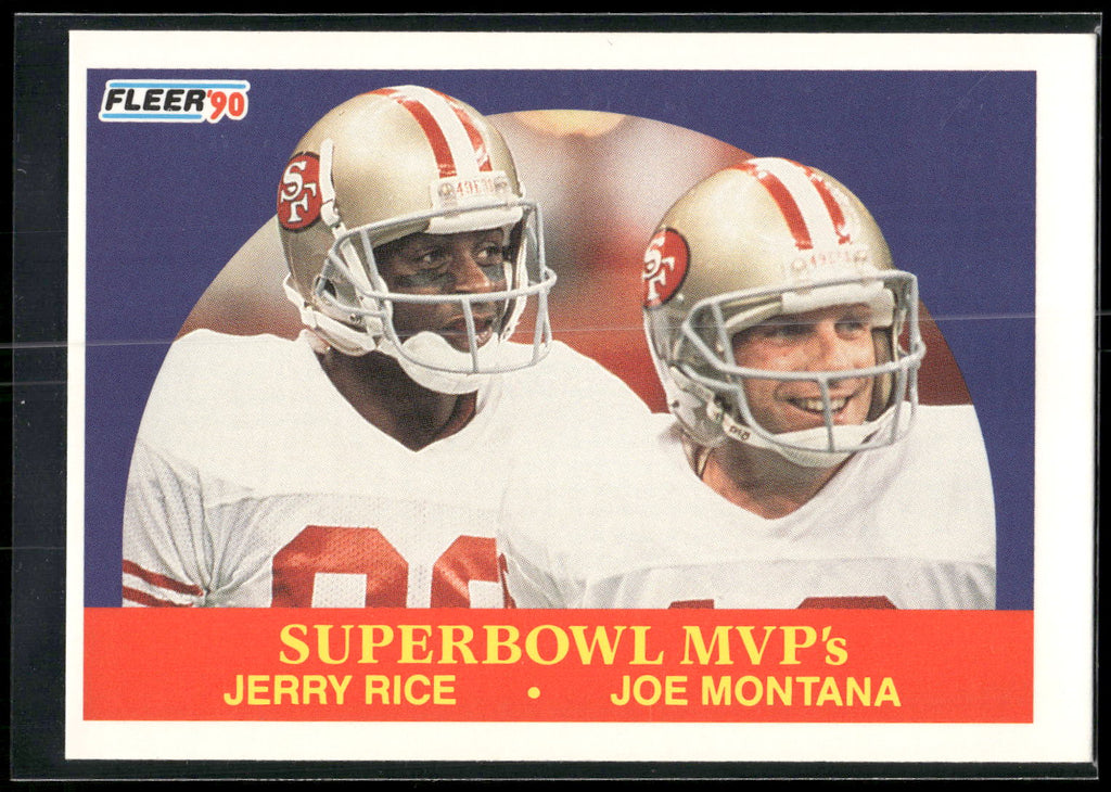 1990 Fleer #397 Superbowl MVP`s (Jerry Rice / Joe Montana)
