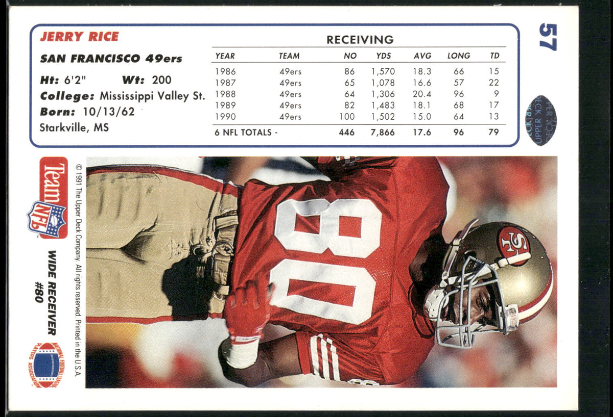 1991 Upper Deck #57 Jerry Rice