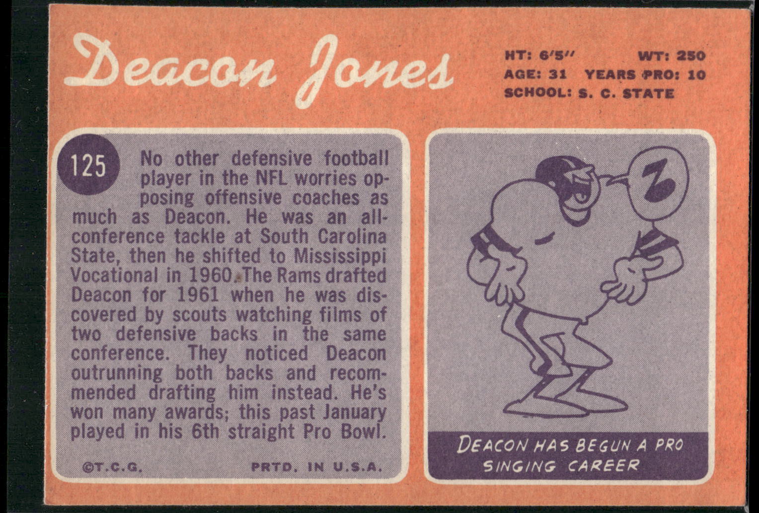 1970 Topps #125 Deacon Jones