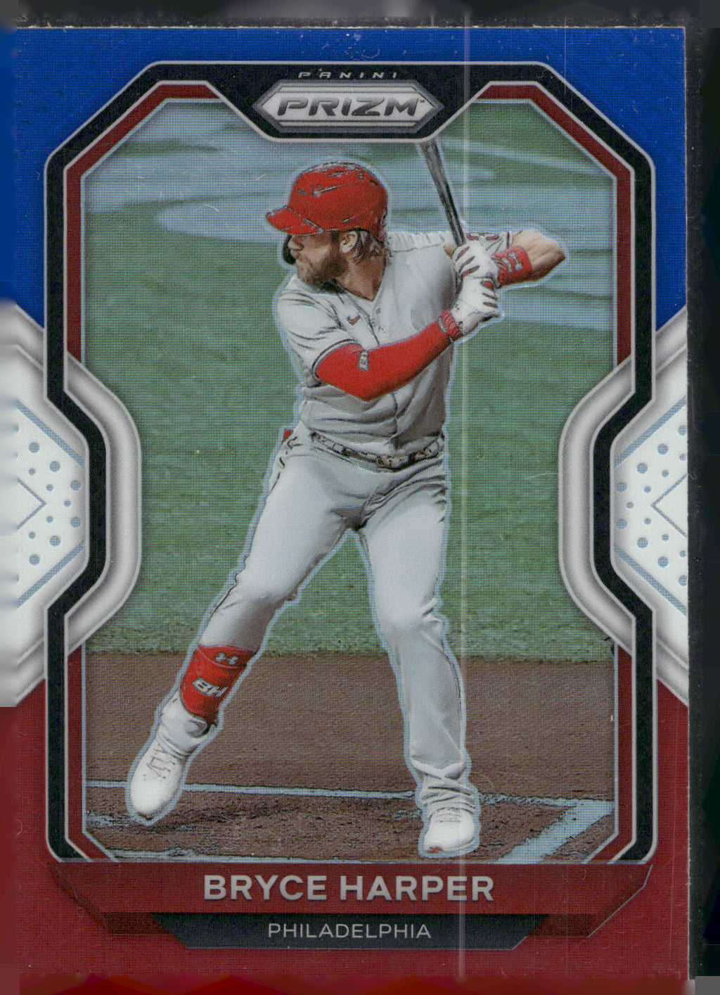 2021 Panini Prizm #187 Bryce Harper Red/White/Blue Prizm