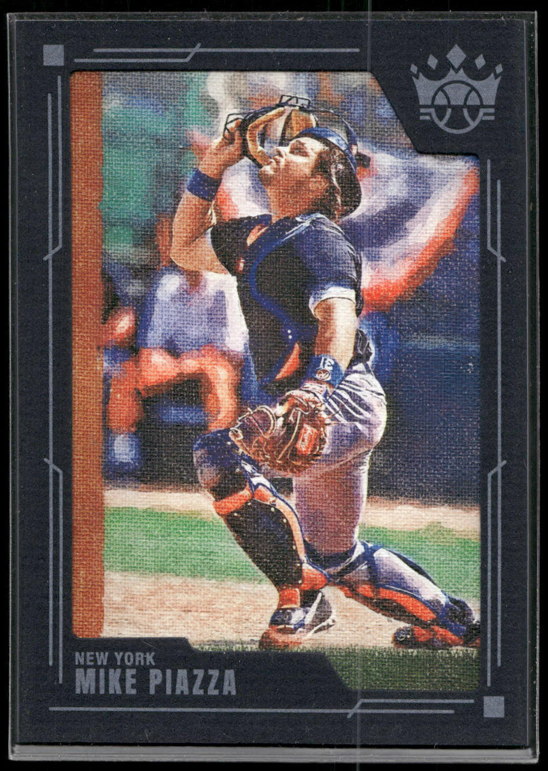 2022 Panini Diamond Kings #133 Mike Piazza Framed Blue