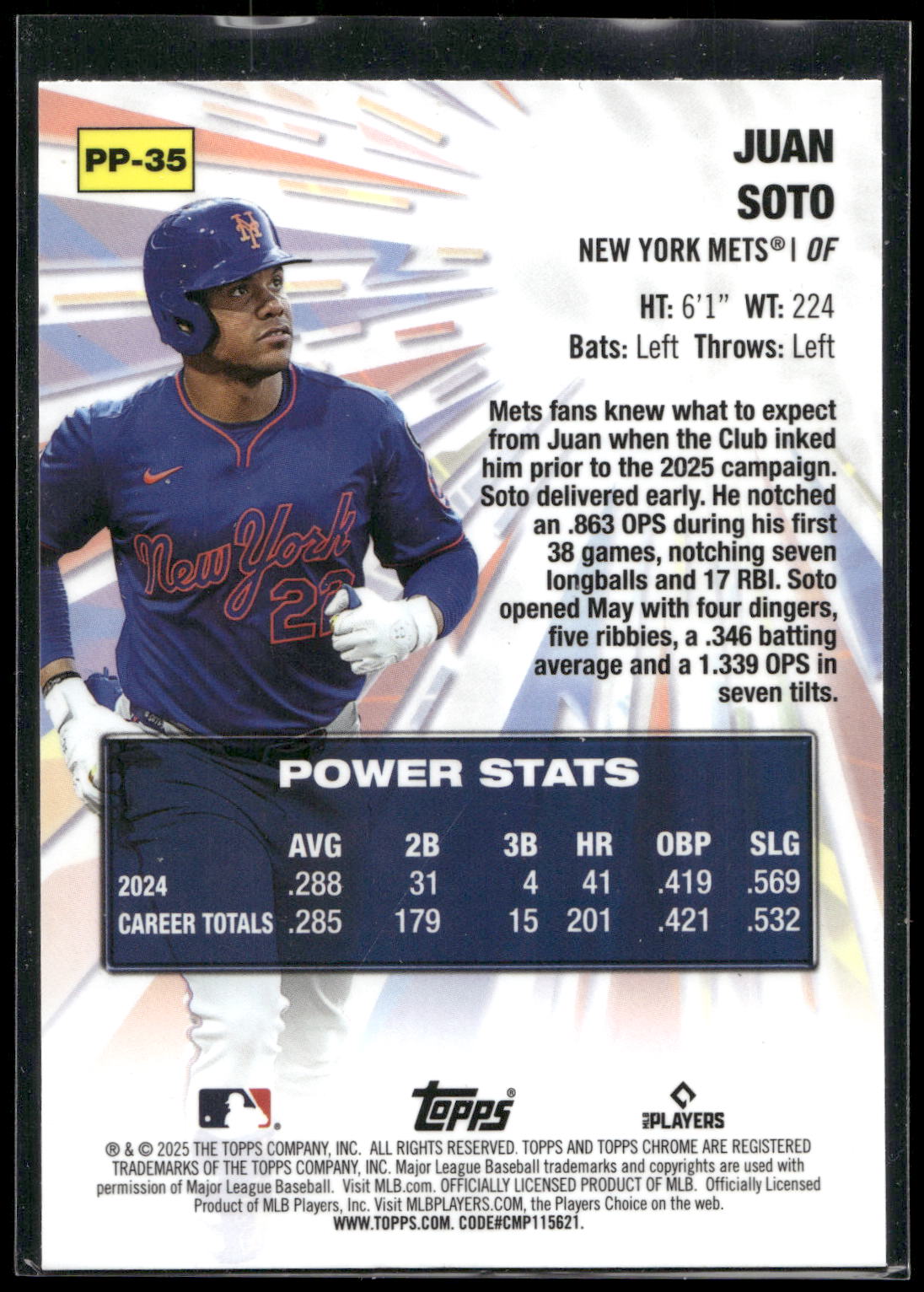 2025 Topps Chrome Update #PP-35 Juan Soto Power Players