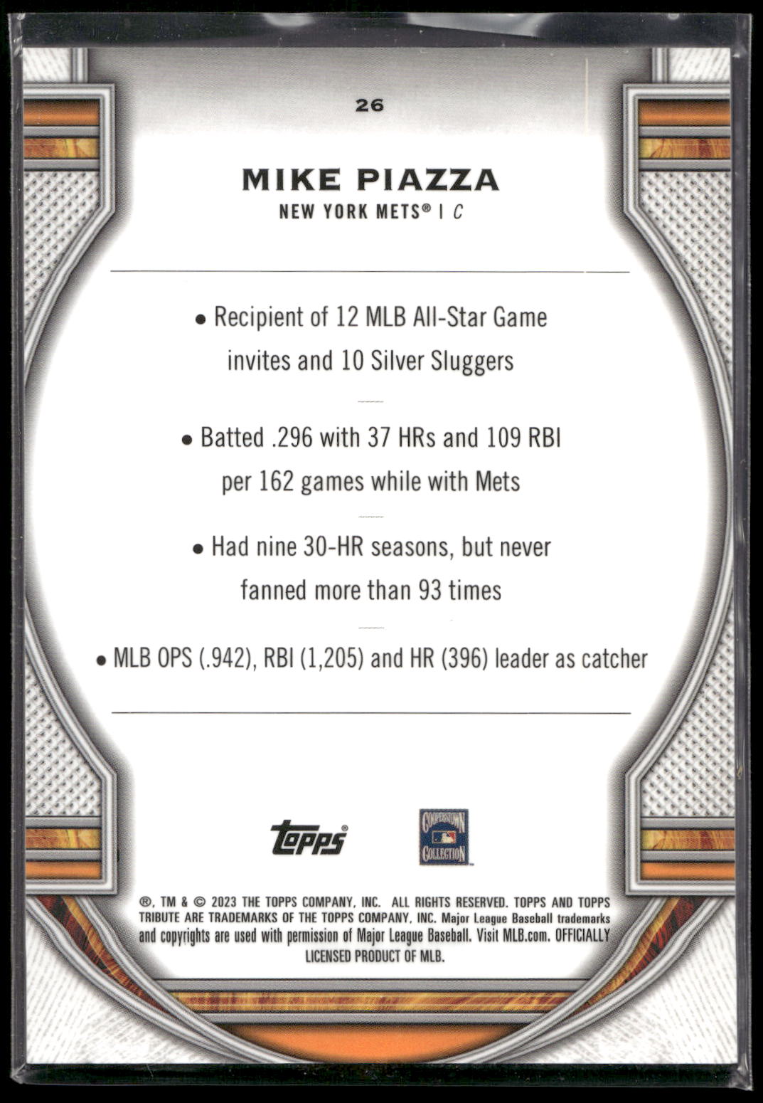 2023 Topps Tribute #26 Mike Piazza