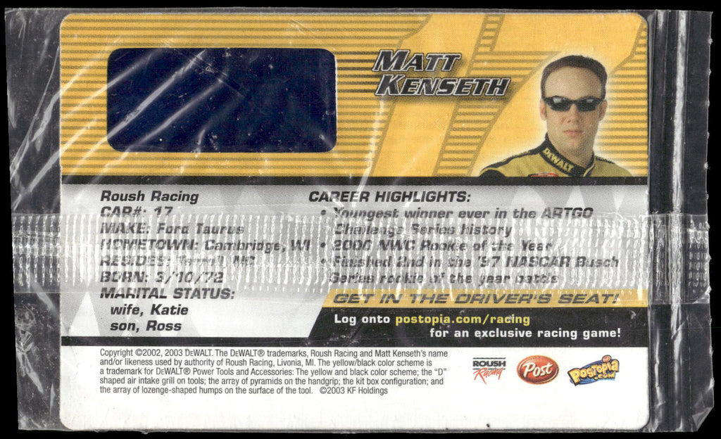 2004 Post Cereal Kraft Racing #NNO Matt Kenseth