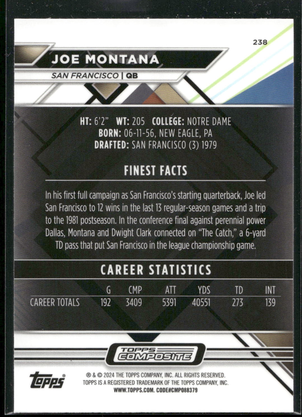 2023 Topps Composite #238 Joe Montana