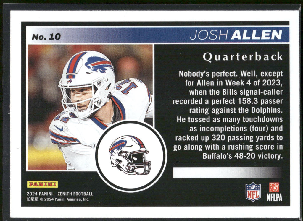 2024 Panini Zenith #10 Josh Allen Retail