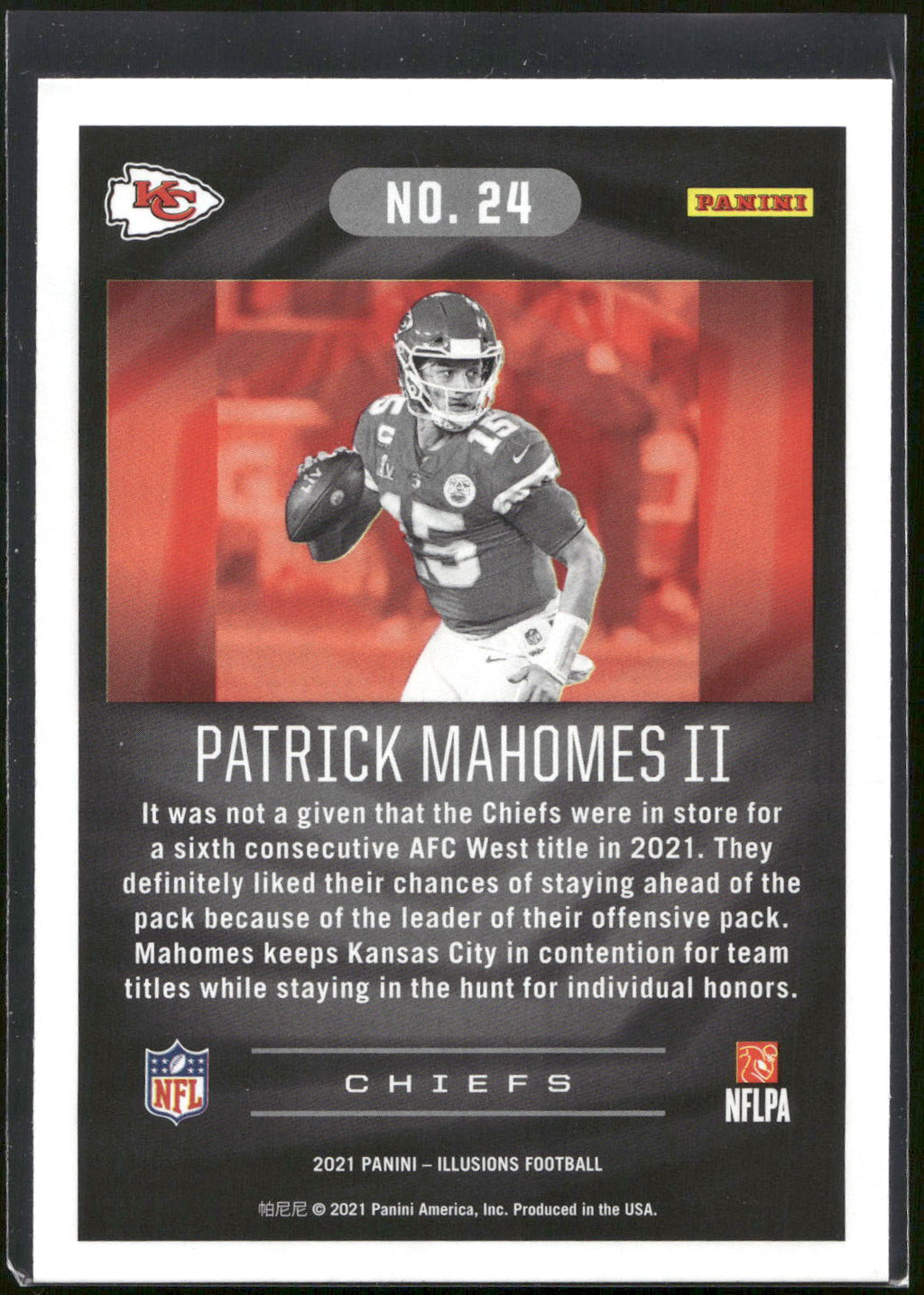 2021 Panini Illusions #24 Patrick Mahomes II Retail