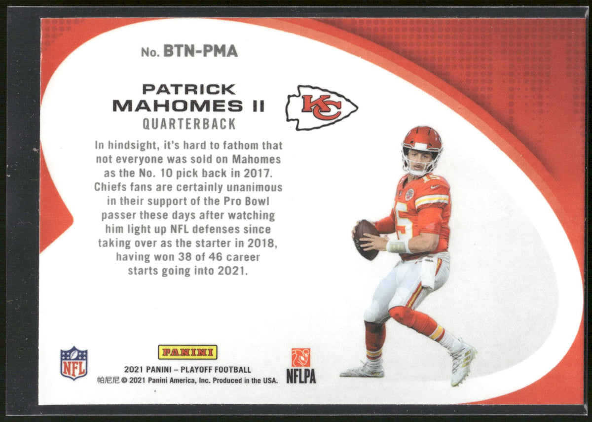 2021 Panini Playoff #BTN-PMA Patrick Mahomes II Behind the Numbers
