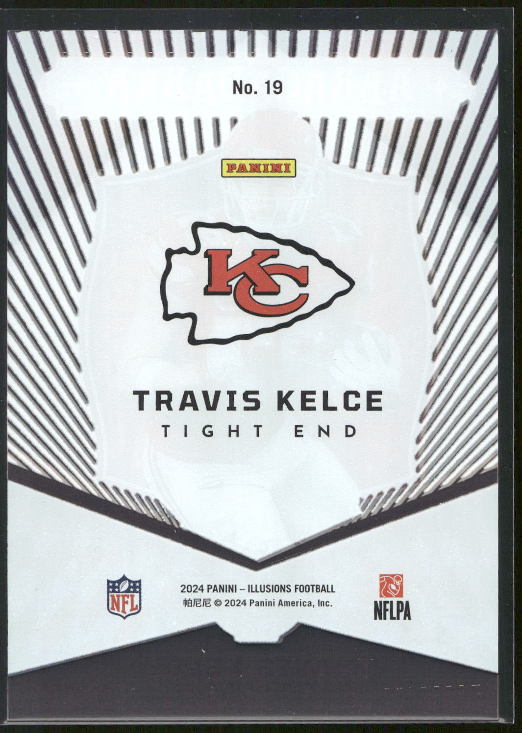 2024 Panini Illusions #19 Travis Kelce Abracadabra Light Blue #/299
