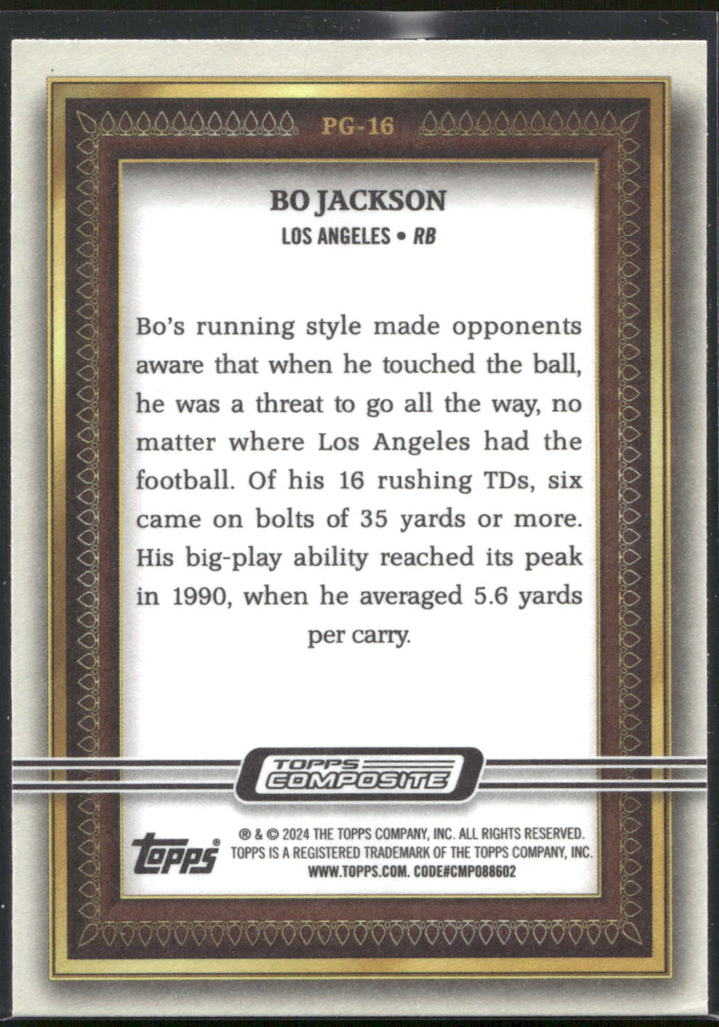 2023 Topps Composite #PG-16 Bo Jackson Portrait Gallery