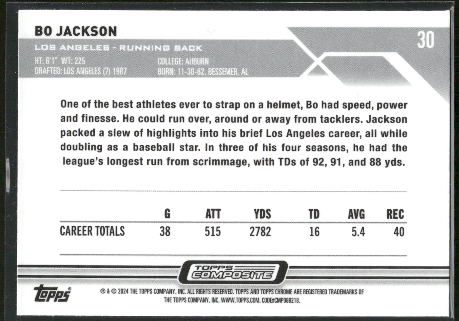 2023 Topps Composite #30 Bo Jackson