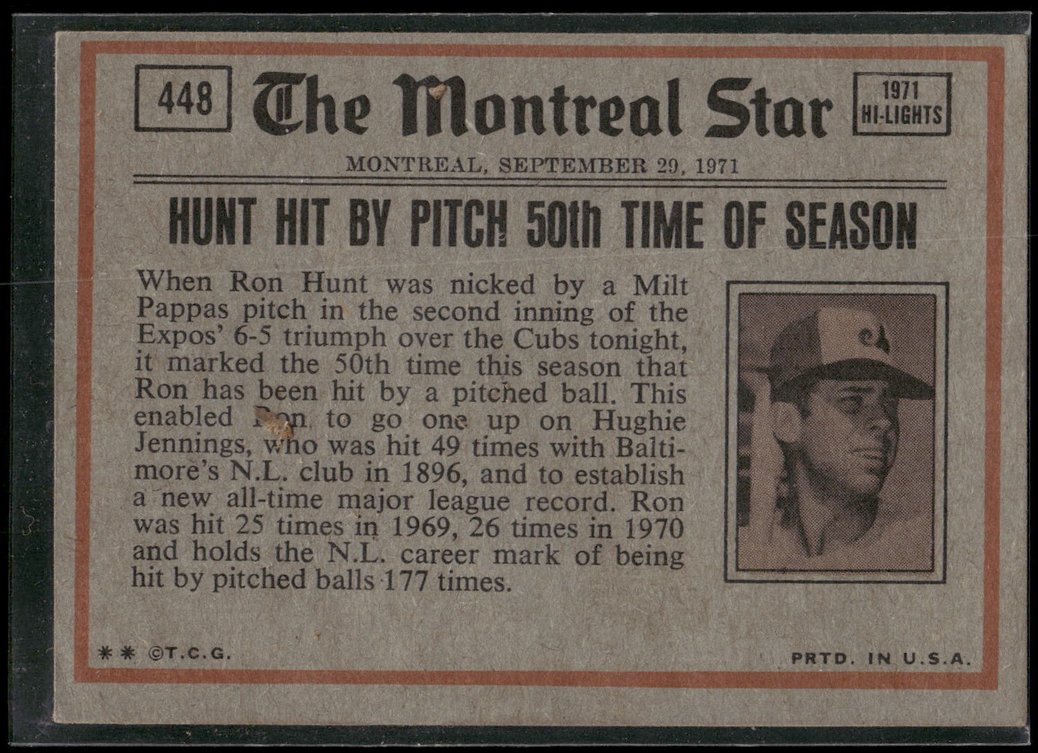 1972 Topps #448 Willie Stargell